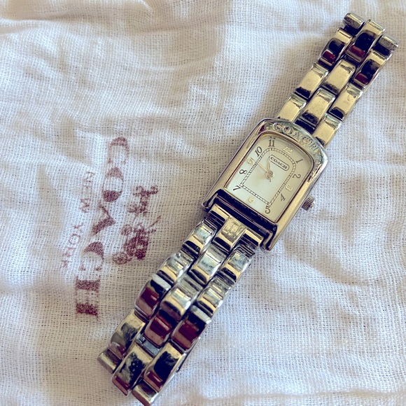 Coach Accessories - Coach Quartz Swiss made silver watch